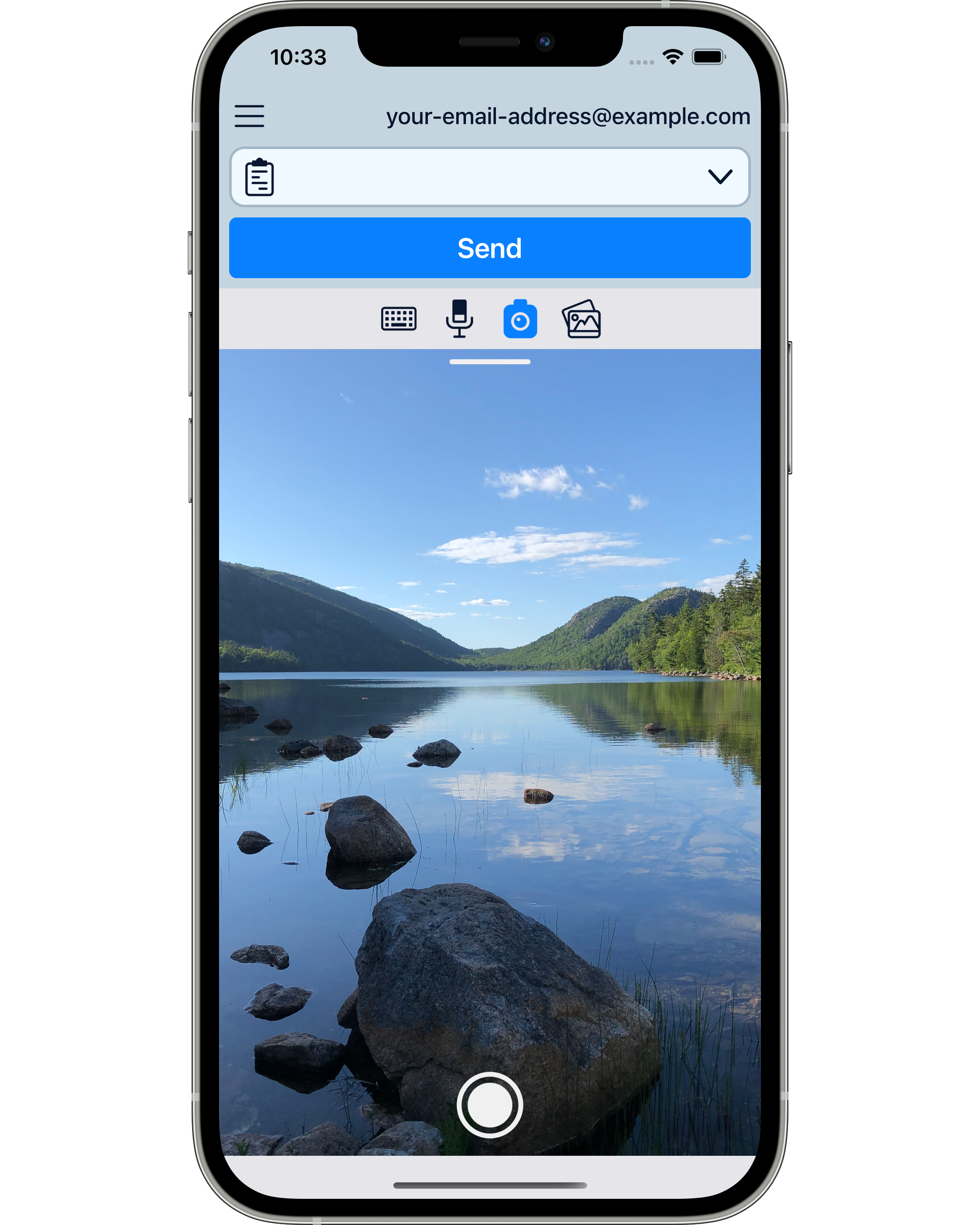 Shutter button equals send button